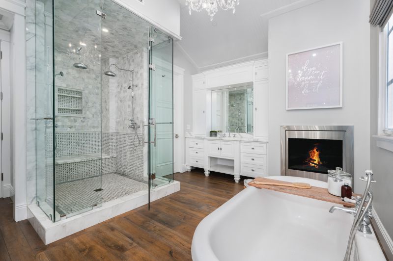 Walk-In Shower with Glass Doors